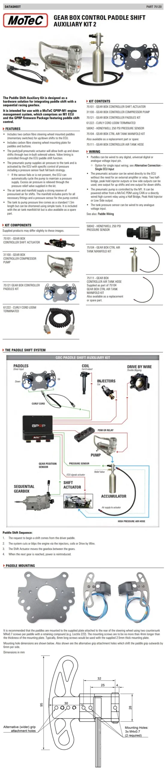 Gear Box Control Paddle Shift Aux Kit 2