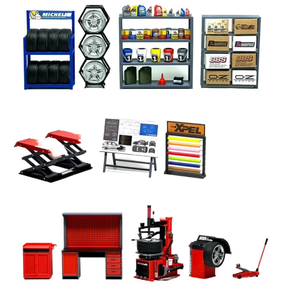 1/18 Car Model Scene 12-In-1 Set 1