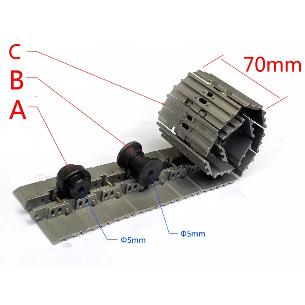 1/10 Rc Excavator Model Diy Crawler Plate 7Cm Guide Wheel Support Wheel Supporting Wheel 1