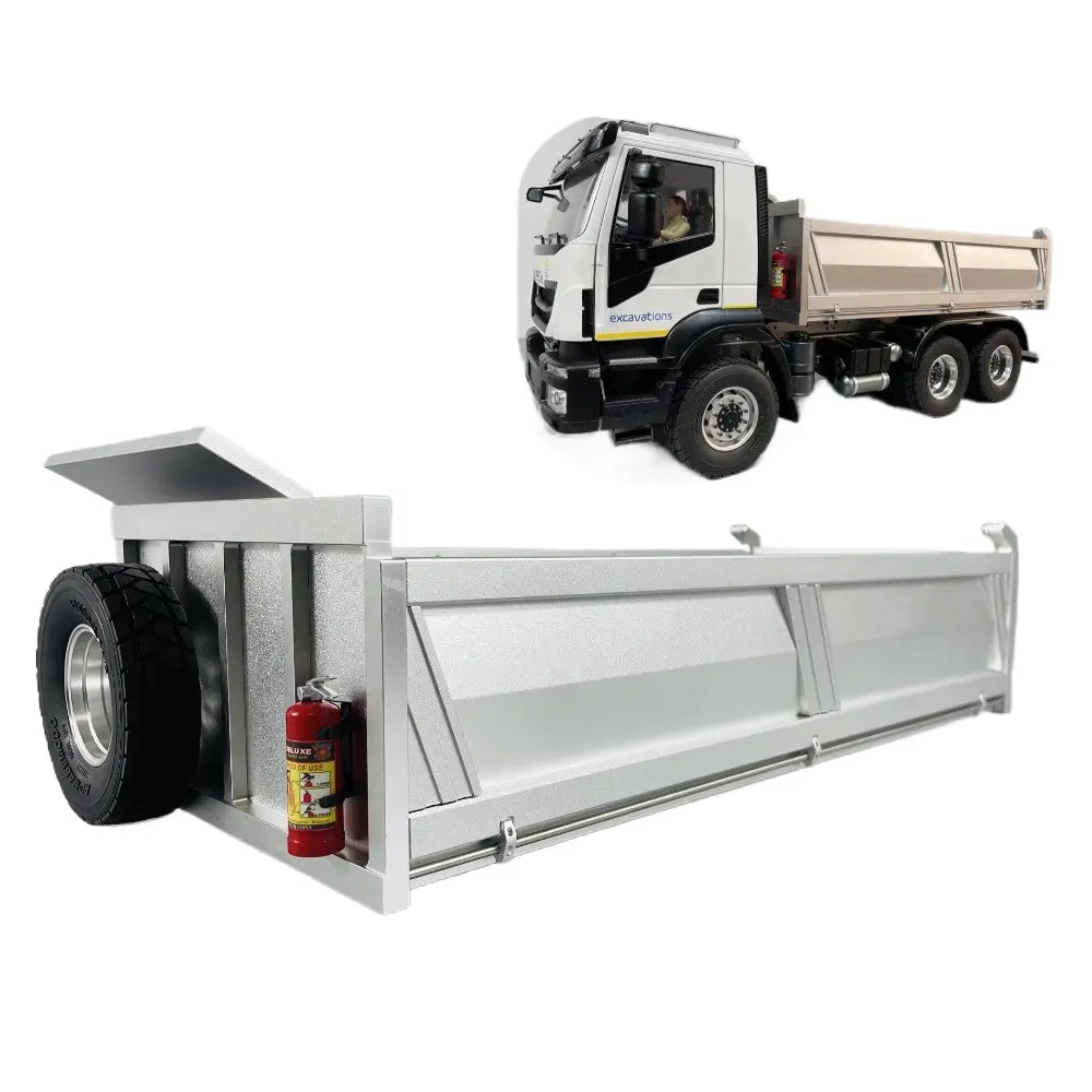 1/14 Tamiya 6X6 Aluminum Alloy Dump Truck Cargo For Rc Tipper Length 391Mm 1