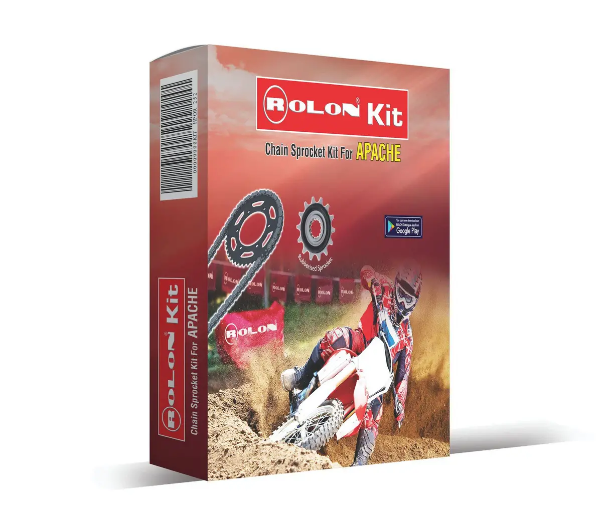 Rolon Chain Sprocket Kit For Tvs Apache Rtr 200 4V 1