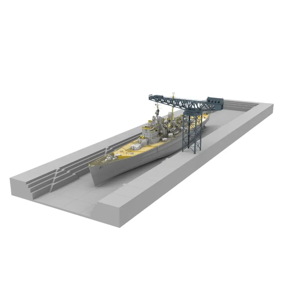 Cy733 1/350 Battleship Dock Shipyard Model 1000Mm 1