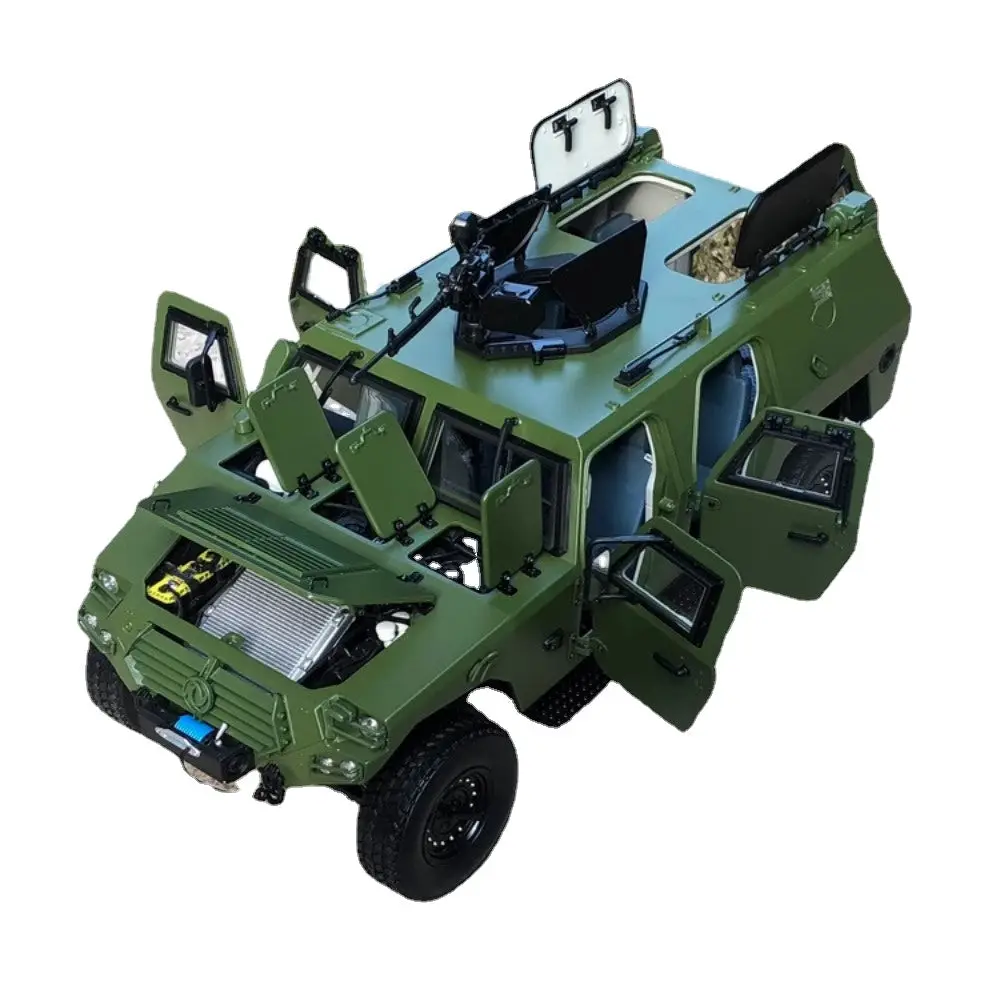 1/18 Armored Off-Road Vehicle Static Alloy Model Military Green 1