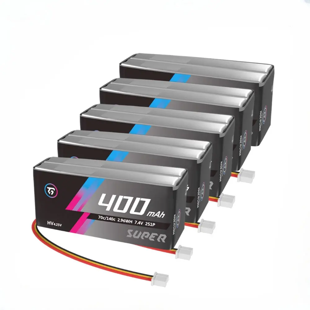 Tg Super 400Mah 2S 7.6V 70C 1/24 Rc Drift Car Lithium Battery Ph2.0 Plug 1