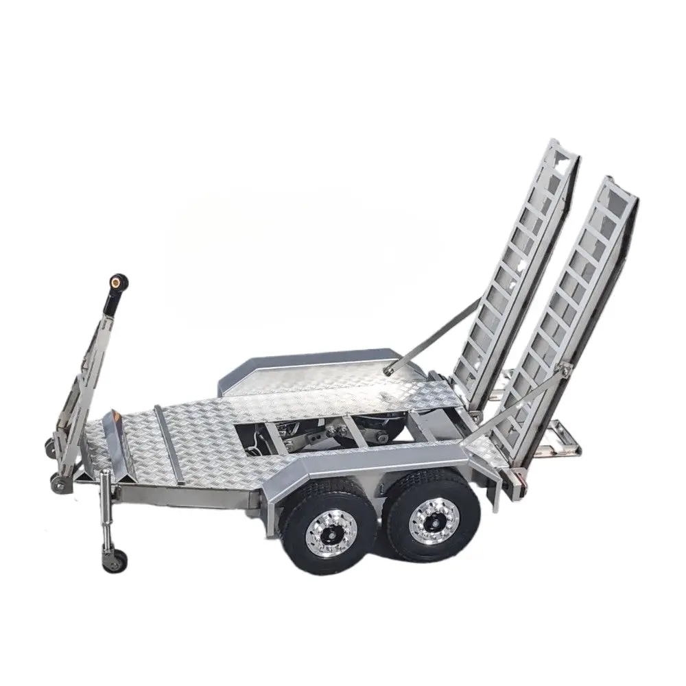 Jxmodel Jx-Et2 1/14 Stainless Steel Metal Two-Axle Trailer Model With Tail Ladder Tail Light 1