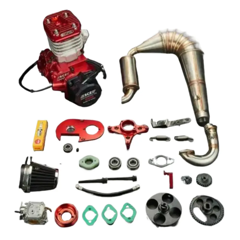Scz 70Cc Gasoline Engine  Powerful + Pipe + Wj71 For 1/5 Hpi Km Rovan Baja 5B 5T 5Sc Rc Gasoline Car 1