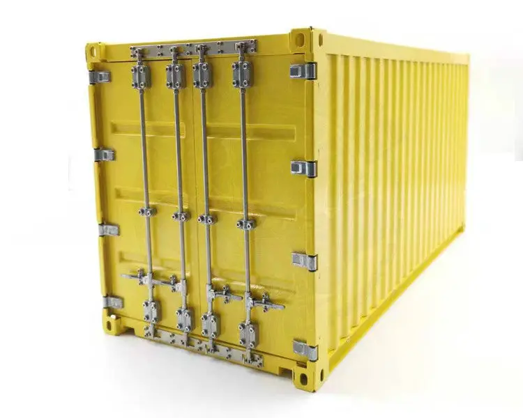 Simulation 1/14 Scale 20 Foot Metal Container Model For 1/14 Remote Control Truck Tractor 1