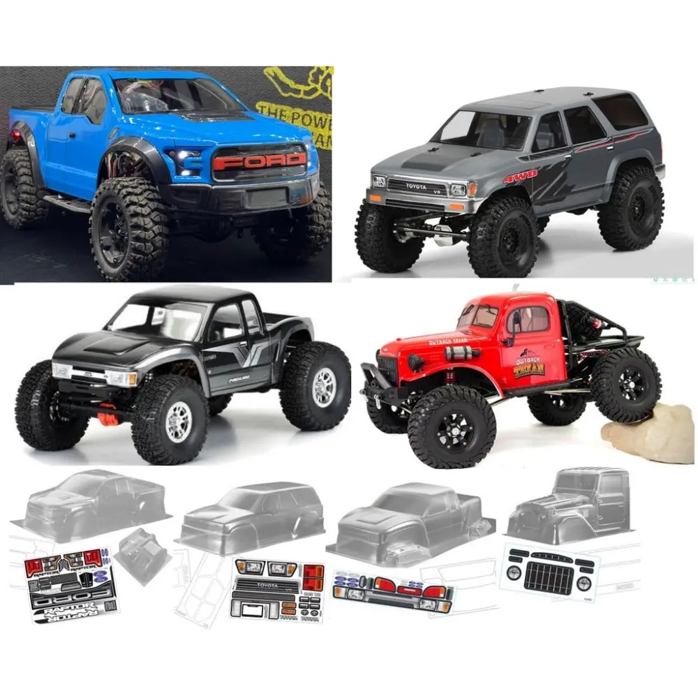 Climbing Car Body Shell  1/10 Scx10 Trx4 Rc Crawler Wheelbase 313Mm 1