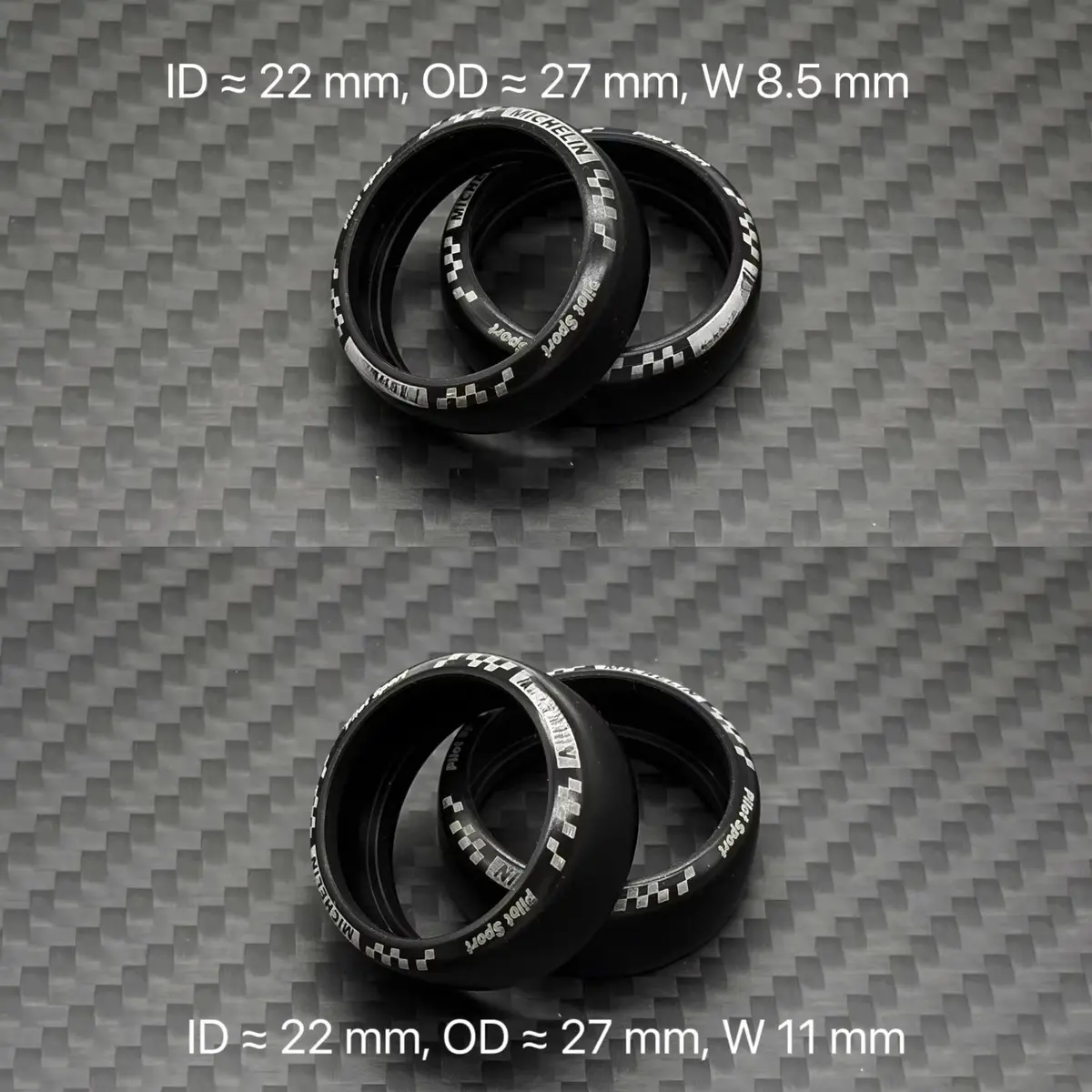 Ls Studio 1/24 Rc Drift Car Curvature Tread Tire 22Mm Inner Diameter 1 Pair 1