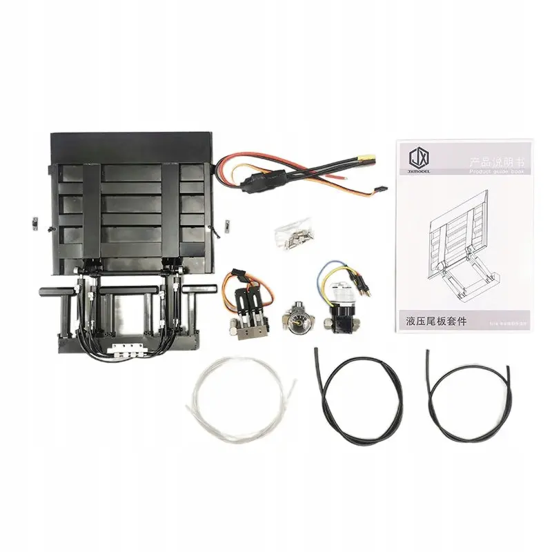 Metal Hydraulic Tailgate Kit  For 1/14 Tamiya Rc Truck Trailer Tipper Scania R620 1