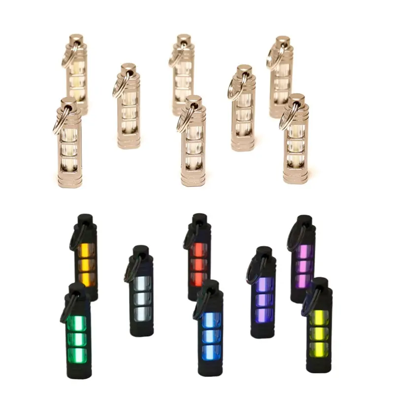 Titanium Alloy Tritium Tube Keychain Self-Luminous 25Years 3.5X25mm 1