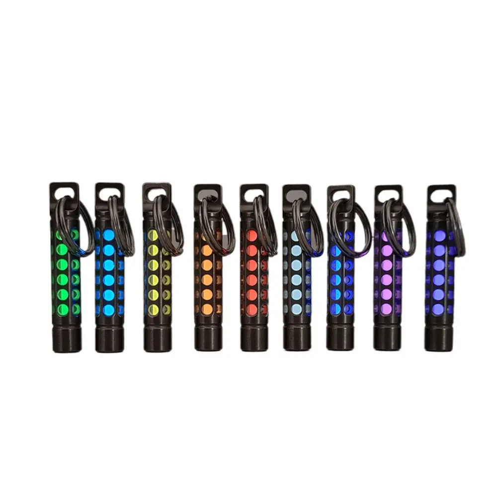 Titanium Alloy Hexagonal Tritium Tube Keychain Self-Luminous For 25 Years 1