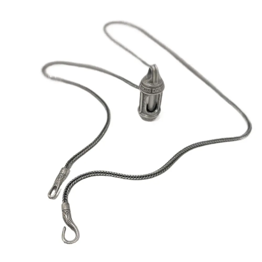 925 Silver Pendant With Mini Tritium Tube For Vintage Necklace 2