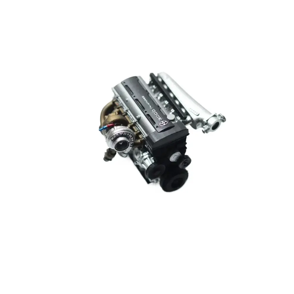 1/24 2Jz Turbo Engine With Turbo Unpainted Plastic Model Kit 1