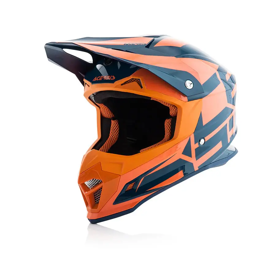 Acerbis Profile 4 Motocross Helmet Gloss - Blue/Orange – Ece 22-05 Certified 1