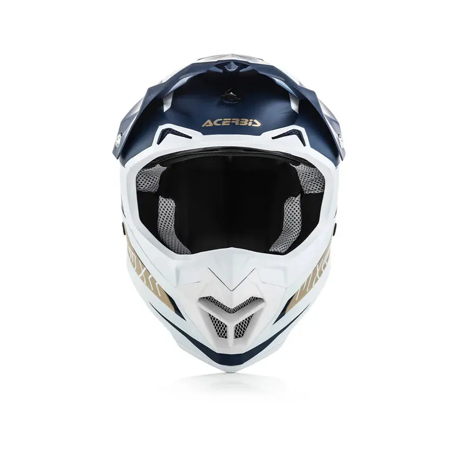 Acerbis Profile 4 Motocross Helmet Gloss - White/Blue – Ece 22-05 Certified 3