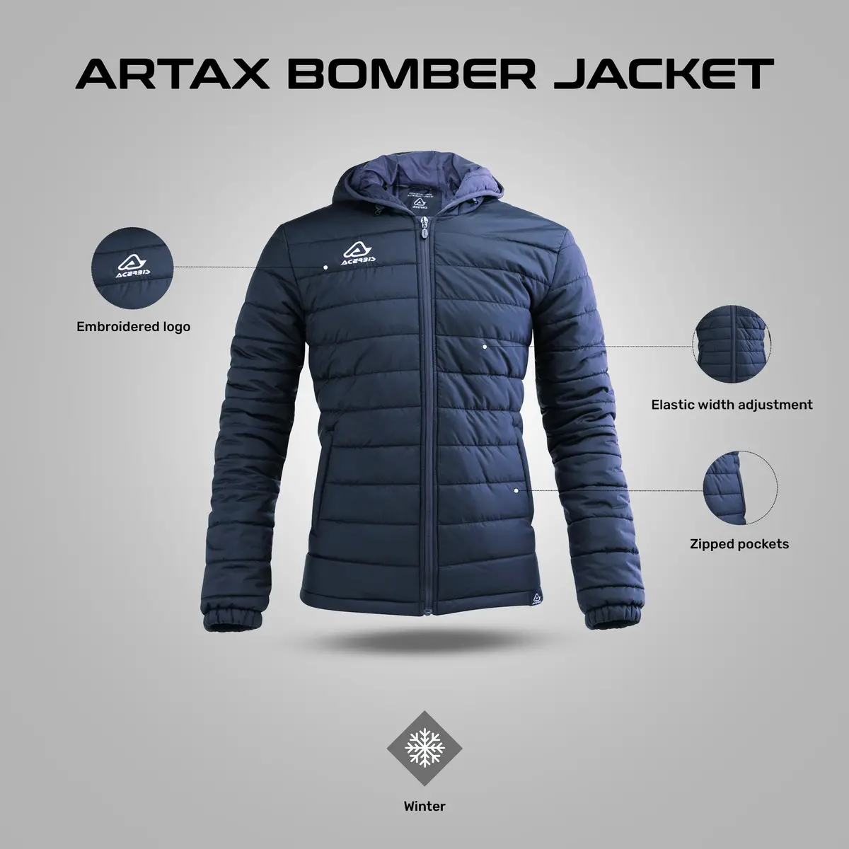 Artax Bomber - Winter Jacket (Blue) 4