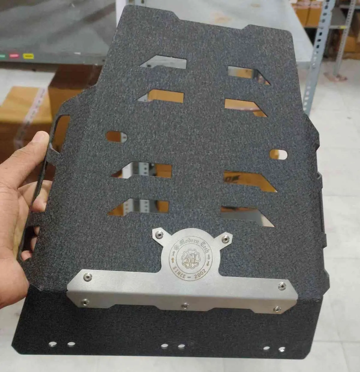 Modern Tech Bash Plate Metal For Royal Enfield Reborn Black 1