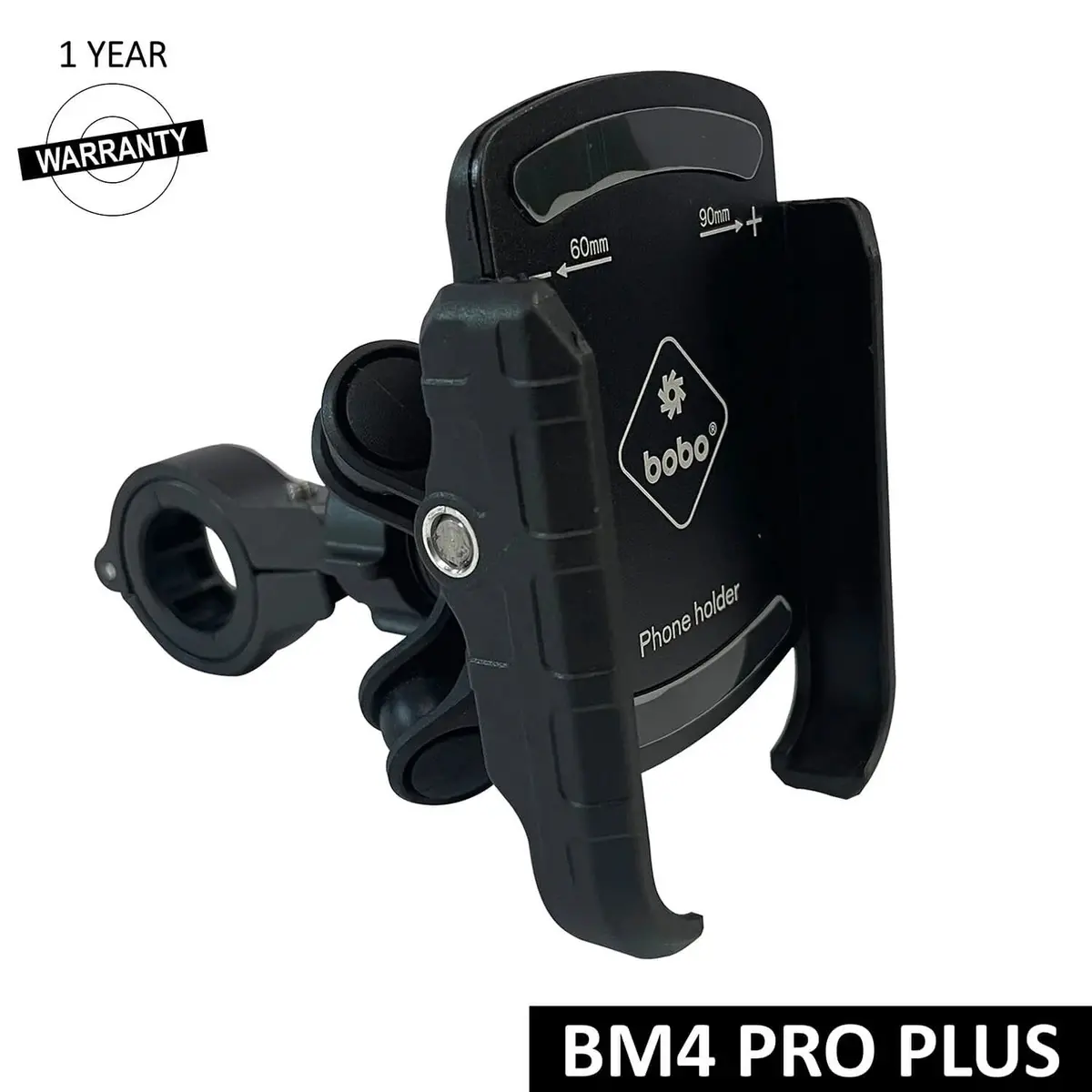 Bobo Bm4 Pro Plus Jaw-Grip Bike Phone Holder With Pro Plus Vibration Damper Motorcycle Mobile Mount 1