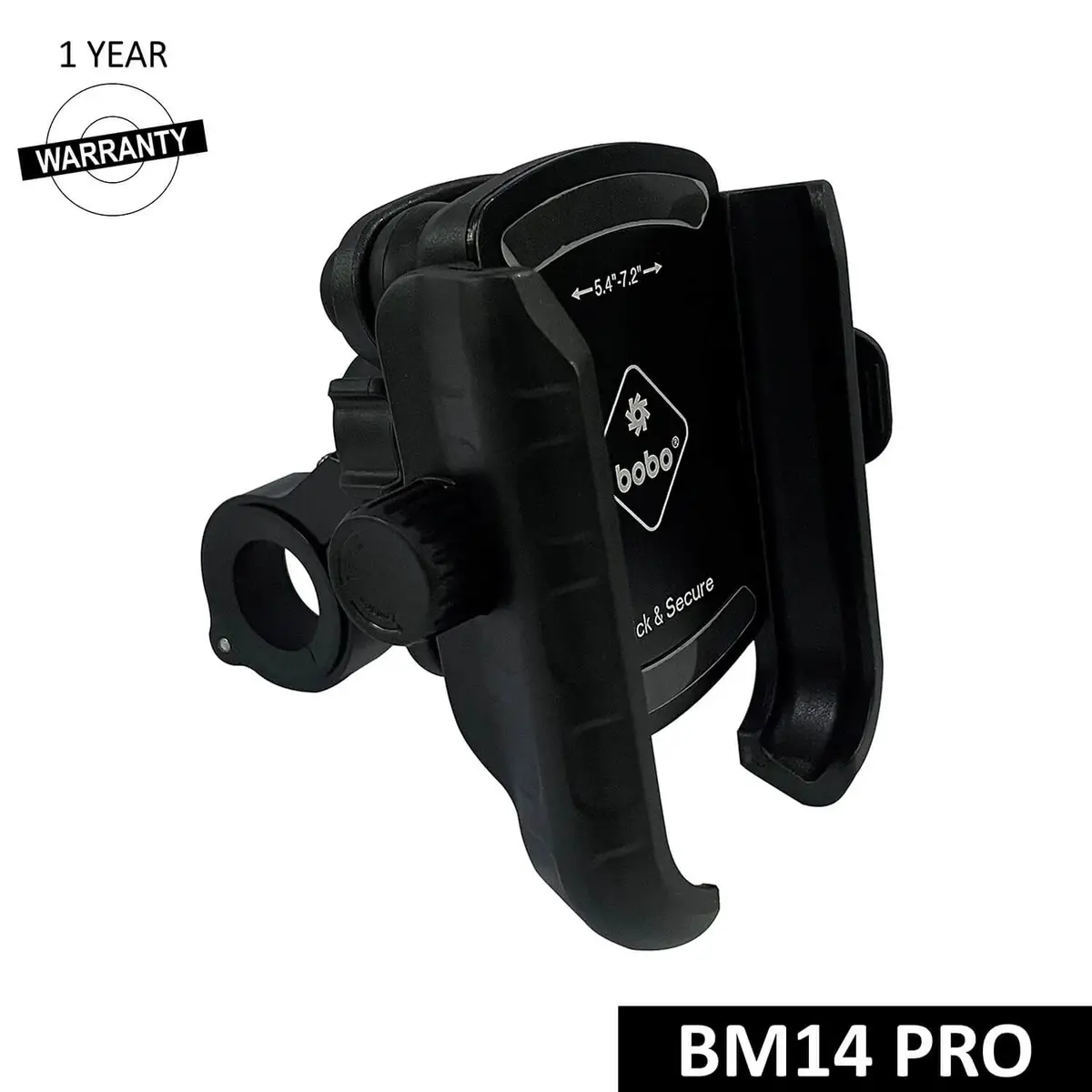 Bobo Bm14 Pro X Quick Release With Pro X Vibration Controller Enhanced Bm4 Pro Bike / Cycle Phone Holder Motorcycle Mobile Mount 1