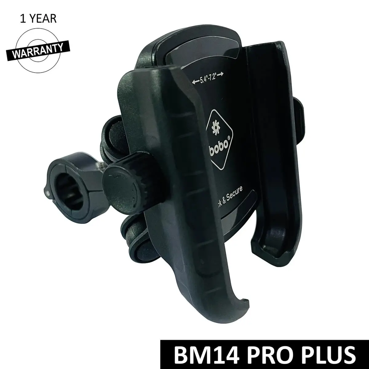 Bobo Bm14 Pro Plus Quick Release With Pro Plus Vibration Damper Enhanced Bm4 Pro Plus Bike / Cycle Phone Holder Motorcycle Mobile Mount 1