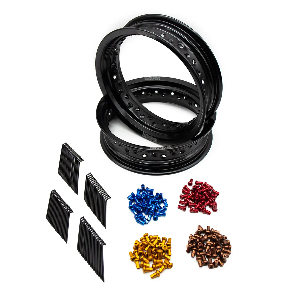 12" X 3" Supermoto Rim, Spoke & Nipple Kit - Crf110 1
