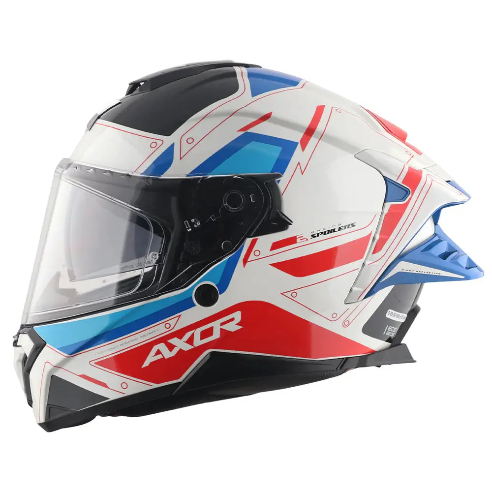 Axor Brutale Ryden Dual Spoiler Helmet White Red 1