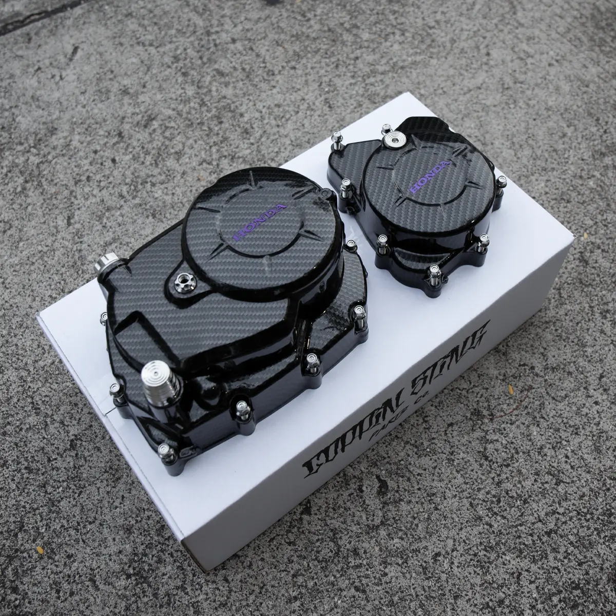 Carbon Engine Cover Set - Crf 110 1