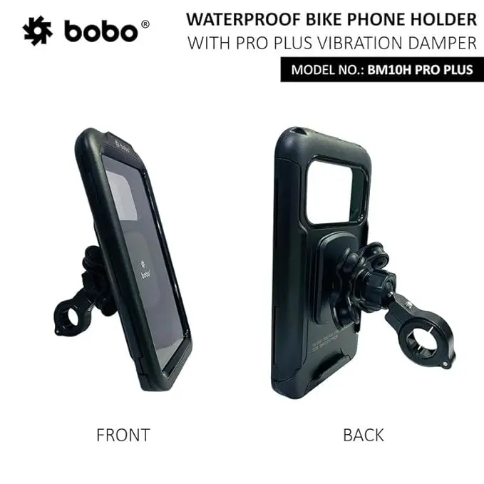 Bobo Bm10h Pro Plus Fully Waterproof Bike / Cycle Phone Holder With Pro Plus Vibration Damper Motorcycle Mobile Mount 1