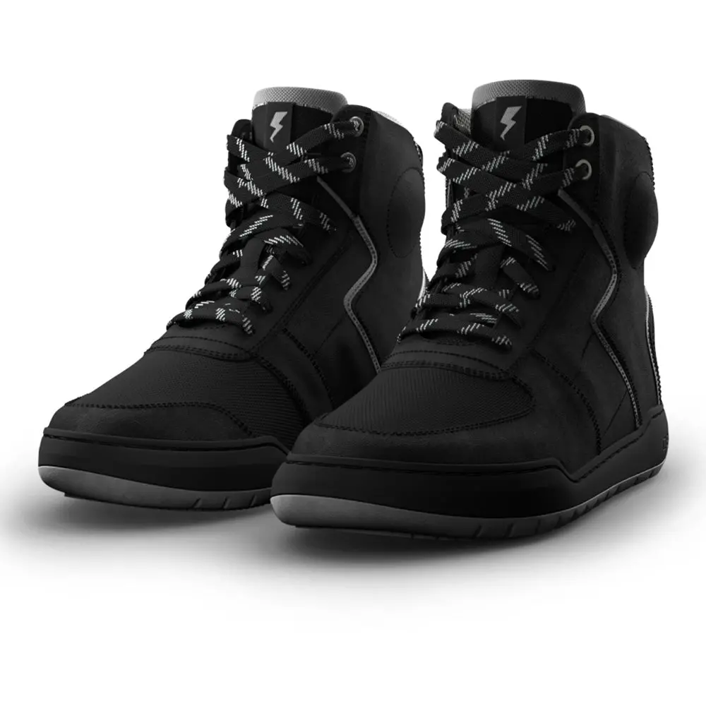 Casual - Waterproof Motorcycle Riding Boots (Black/Grey) 1