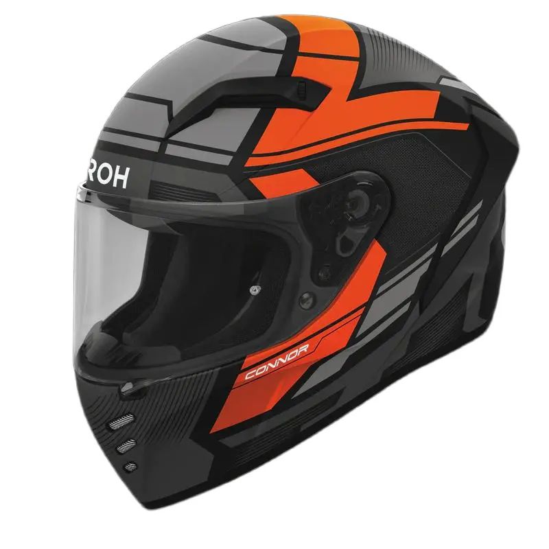 Connor Ego Orange  Matt Helmet 1