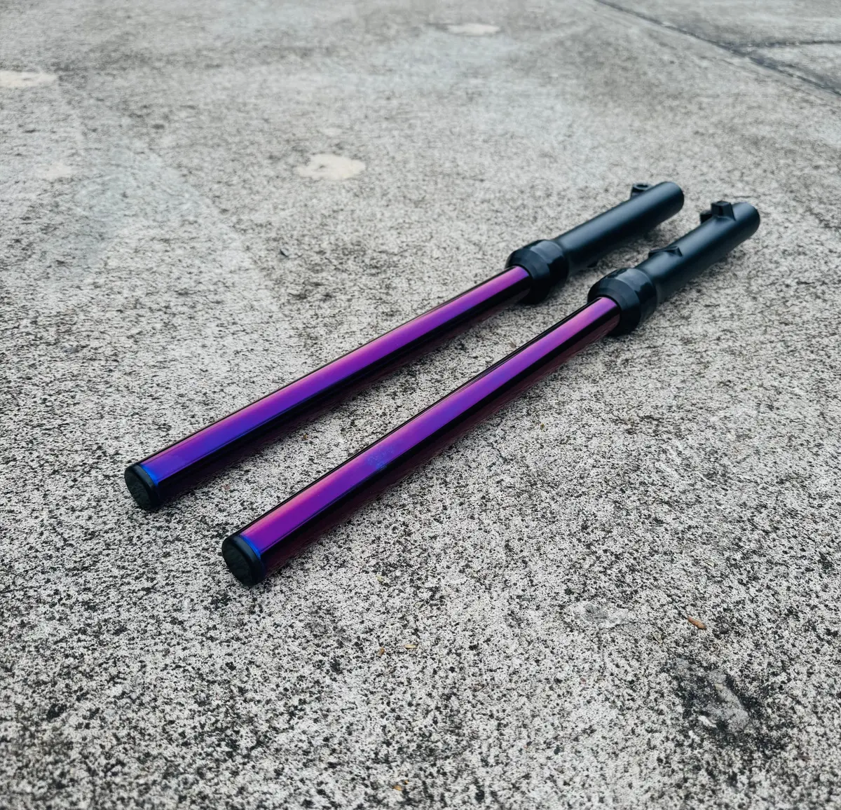 Built Black/Purple Forks - Klx 110 1
