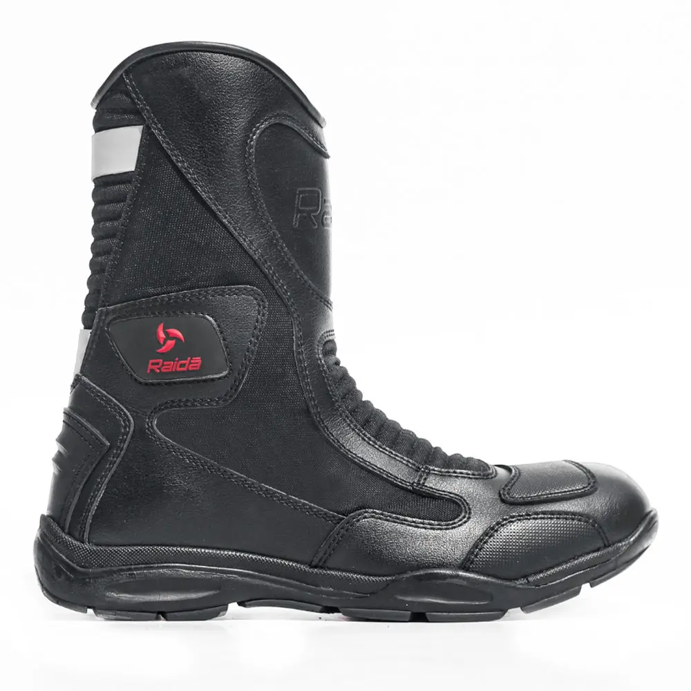 Discover - Water Resistant Motorcycle Riding Boots (Black) 2