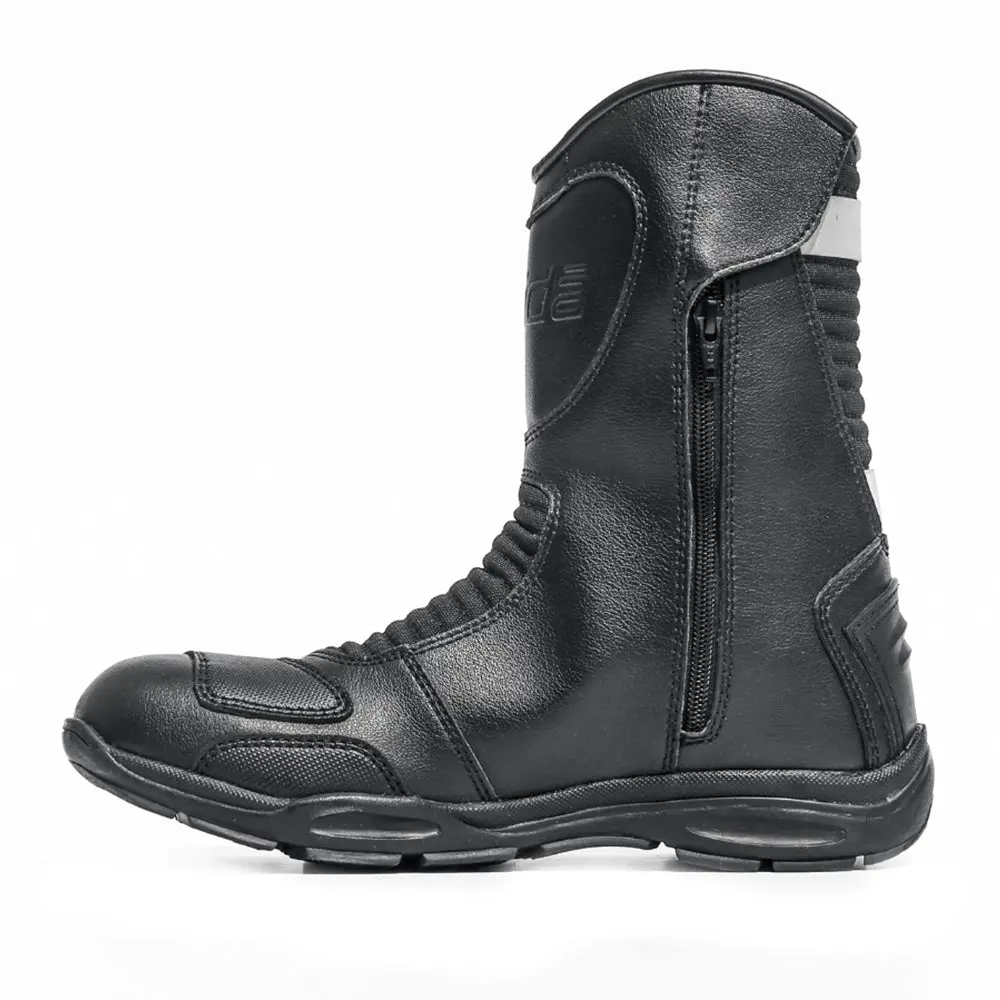 Discover - Water Resistant Motorcycle Riding Boots (Black) 4