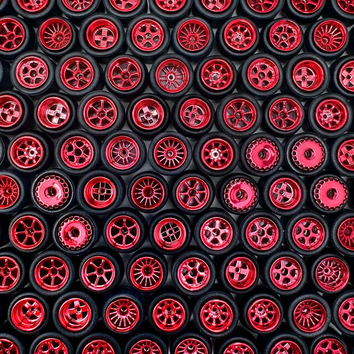 Diamond Cut Red With Alternative Tires 1