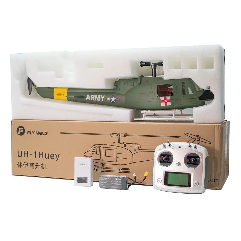 Flywing Uh-1 6Ch 450 Size Helicopter With H1 Flight Controller Pnp Rtf 2