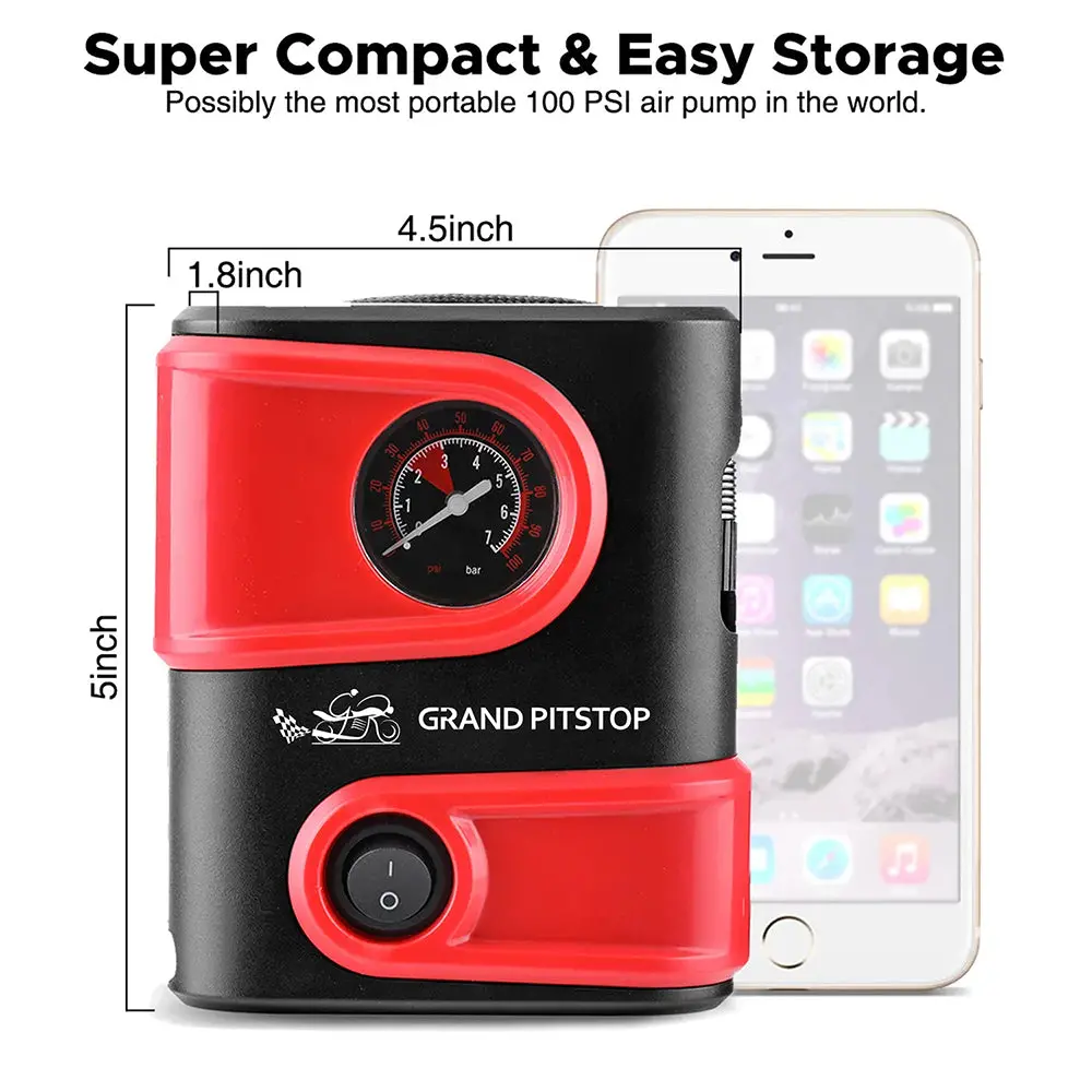 Tire Inflator Machine Dual Port For Car And Bike 2