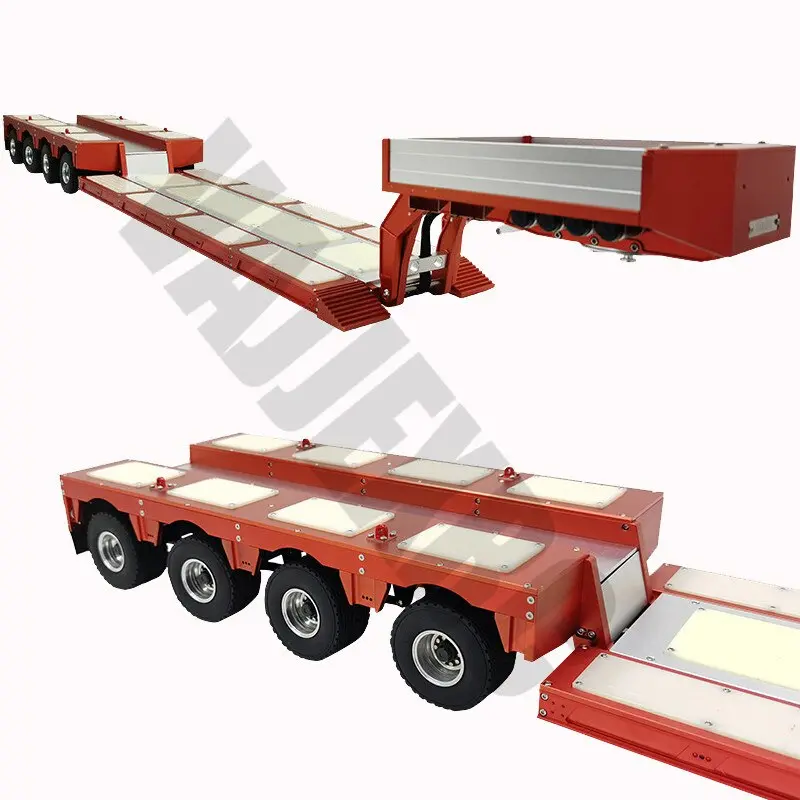 All-Metal Combination Flatbed Trailer For 1/14 Scale Tamiya Remote Control Tractor Truck 1