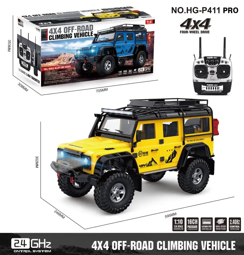 Hg P411  1/10  4X4 Rc Off-Road Climbing Racing Vehicle Rtr 1