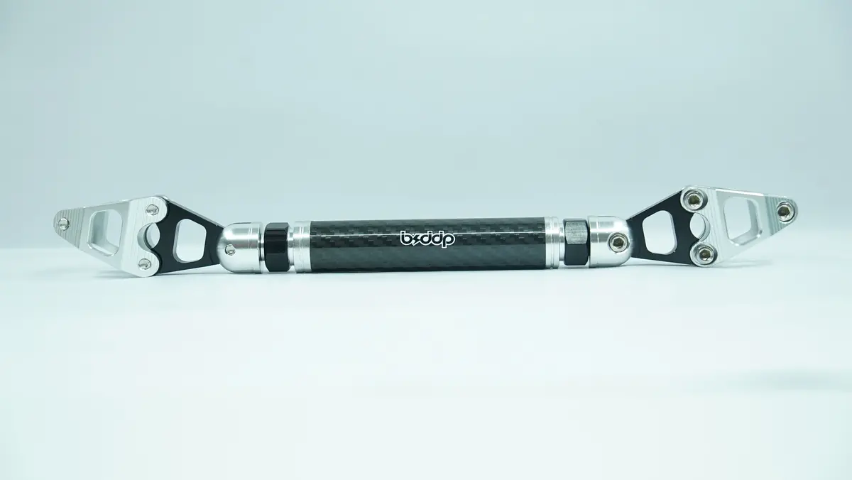 Bsddp Motorcycle Handlebar Rod - Silver & Carbon Black 1