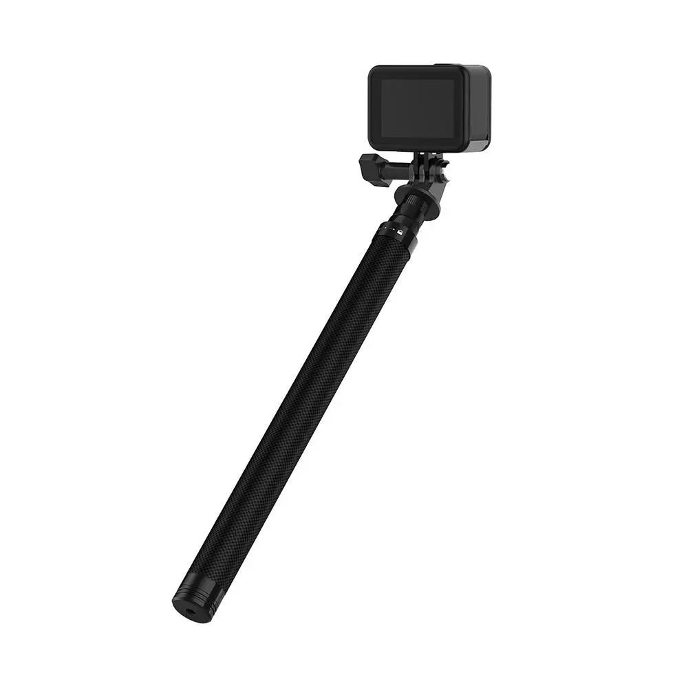 Telesin 1.16 M Carbon Fiber Selfie Stick Monopod Extendable At 4 Lengths Telescoping Monopod For Go Pro Dji Insta360 Ace 2