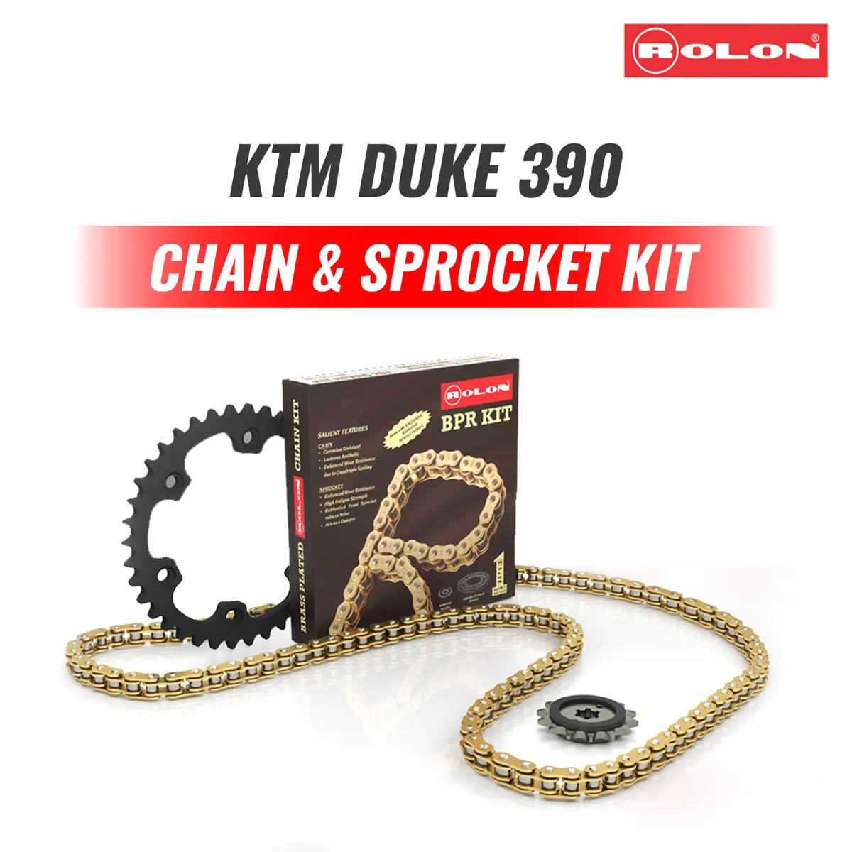 Rolon Brass Chain Sprocket For Ktm Duke 390 1
