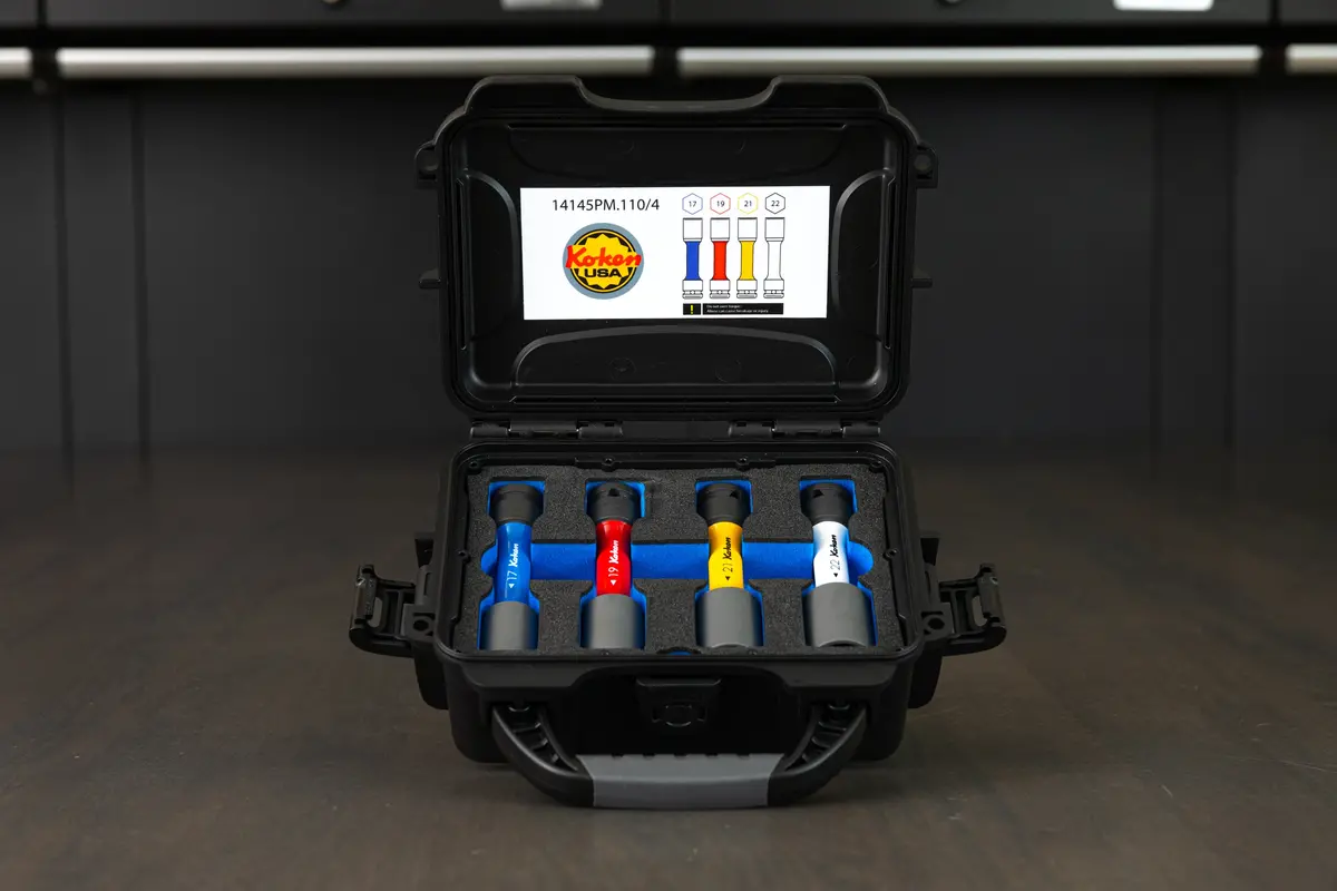Koken 4 Piece 1/2" Wheel Socket Set With Hard Case 1