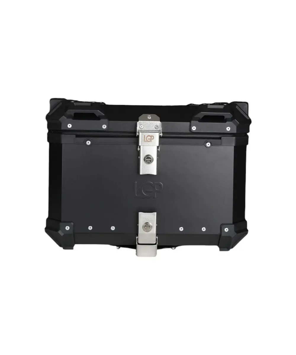 Lgp Plain Type Universal Black 45L Aluminum Top Box – Heavy-Duty Motorcycle Luggage 1