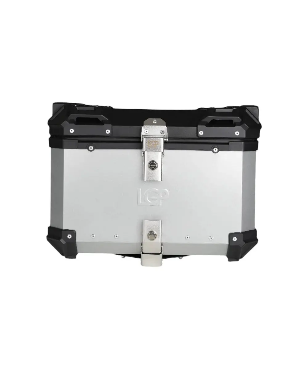 Lgp Plain Type Universal Silver 45L Aluminum Top Box – Heavy-Duty Motorcycle Luggage 1