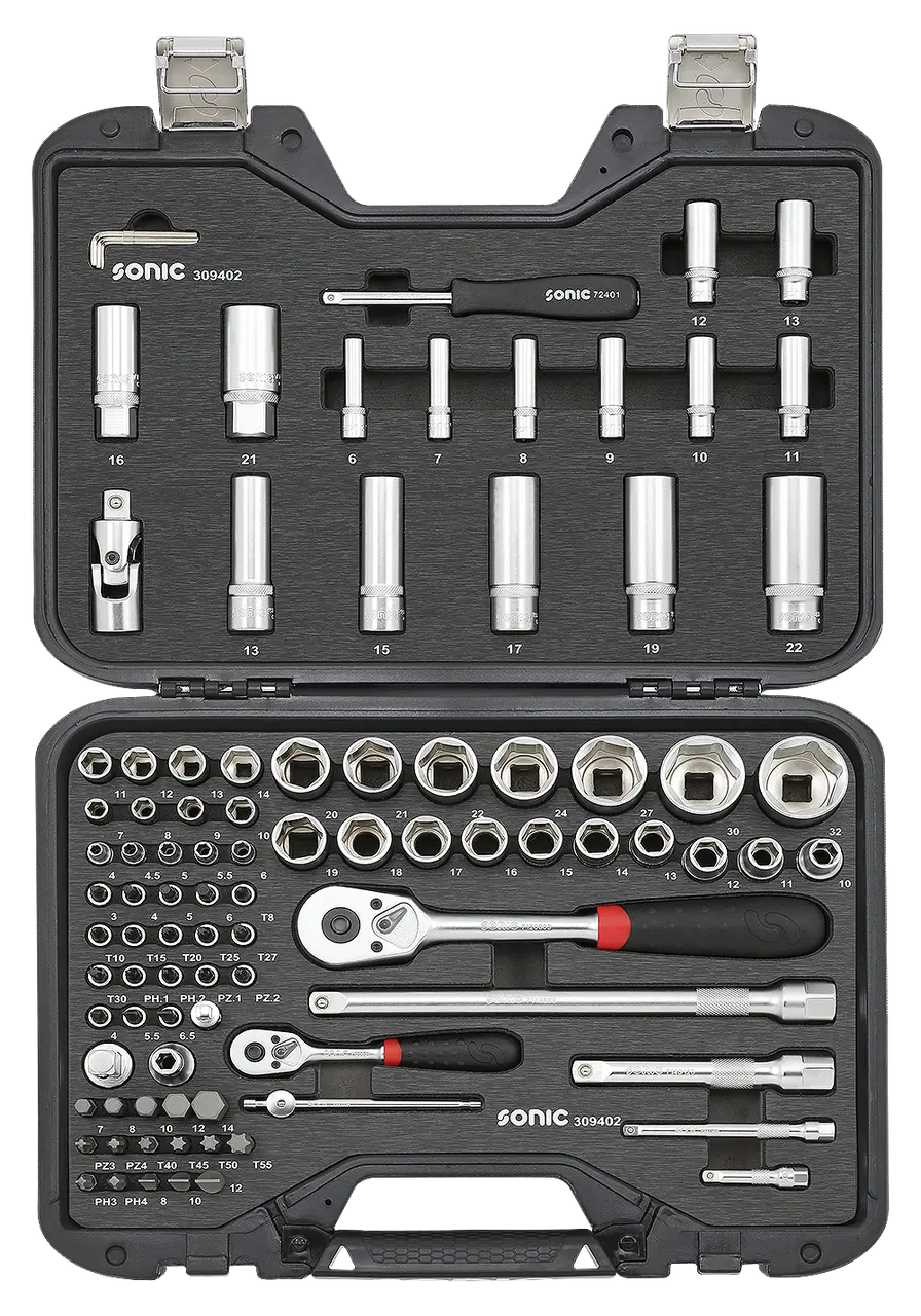 Sonic Tools Mobile Case Storage Combination Set 1/4", 1/2", 94 Pcs 1