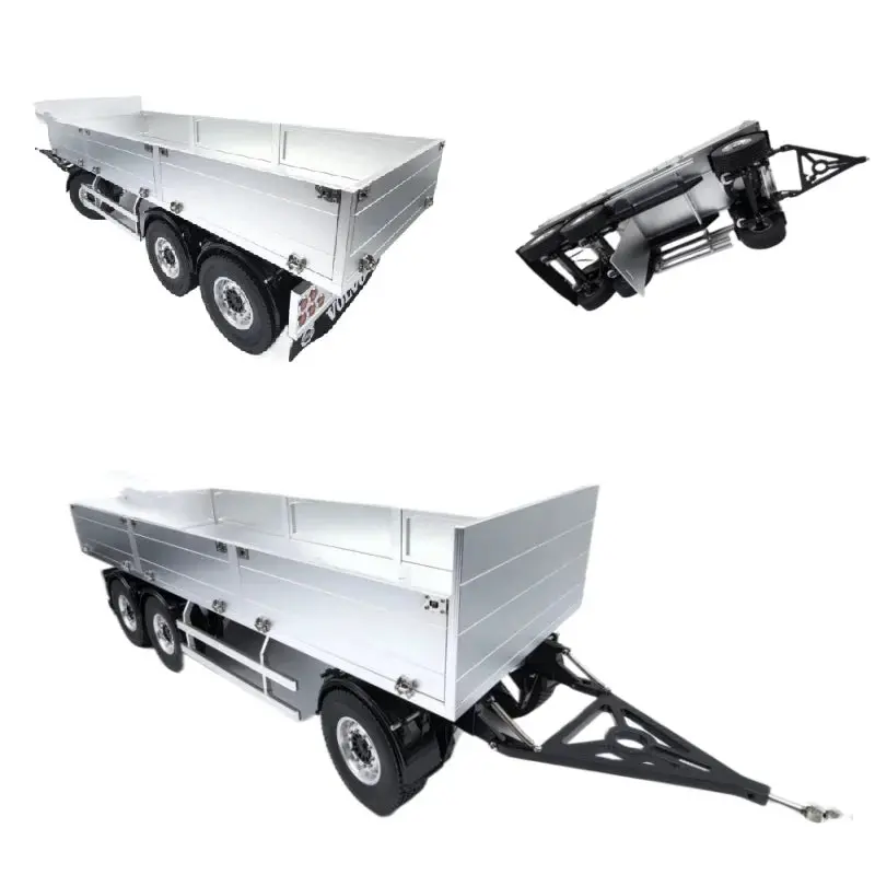 Metal Cargo Trailer For Tamiya 1/14 Rc Truck Scania Tractor 1