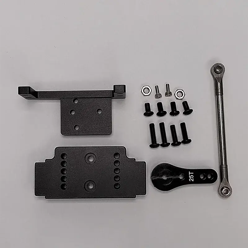 Metal Head Beam Servo Bracket Steering Rod Kit For 1/14 Tamiya Rc Truck Trailer 1