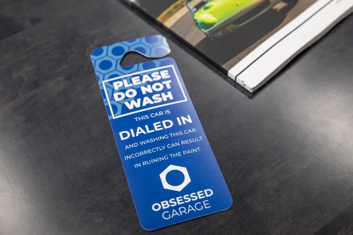 Obsessed Garage "Please Do Not Wash" Mirror Hang 1