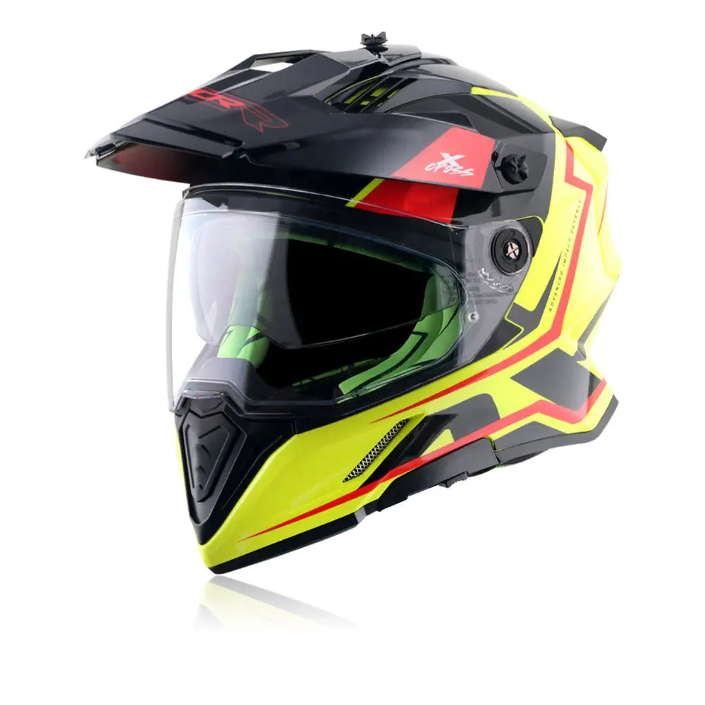 X-Cross Dual Visor Flagstaff - Neon Yellow Black 1